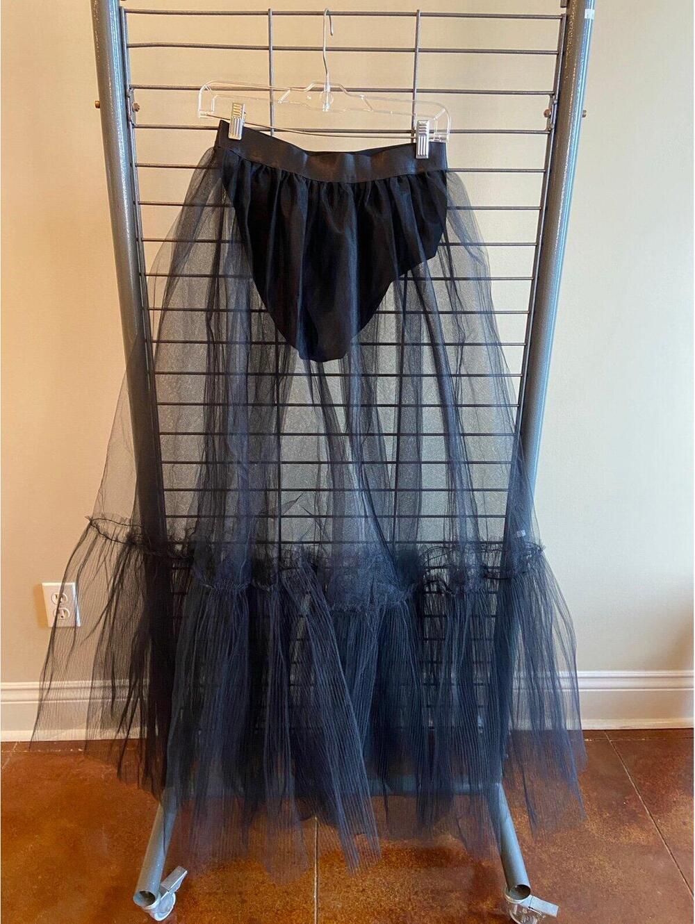 Anthropologie Hutch Mermaid Tulle Skirt Pleated‎ Midi Maxi Womens